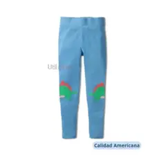 JUMP KIDS - Calzas Niña Dinosaurio Azul 100% Algodón