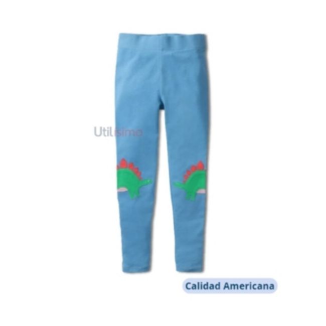 JUMP KIDS - Calzas Niña Dinosaurio Azul Jump Kids 100% Algodón