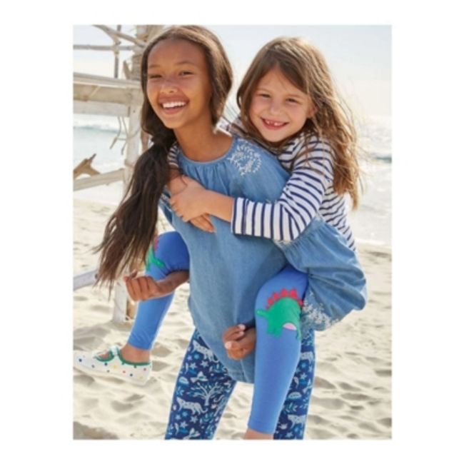 JUMP KIDS - Calzas Niña Dinosaurio Azul Jump Kids 100% Algodón