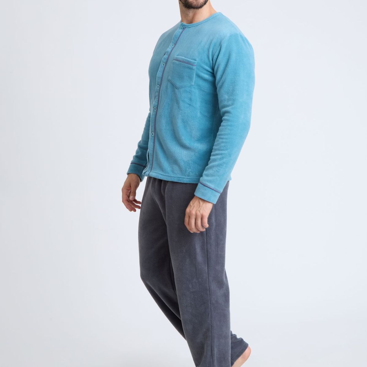 BECKIL - BECKIL COD 3133 PIJAMA POLAR ABIERTO