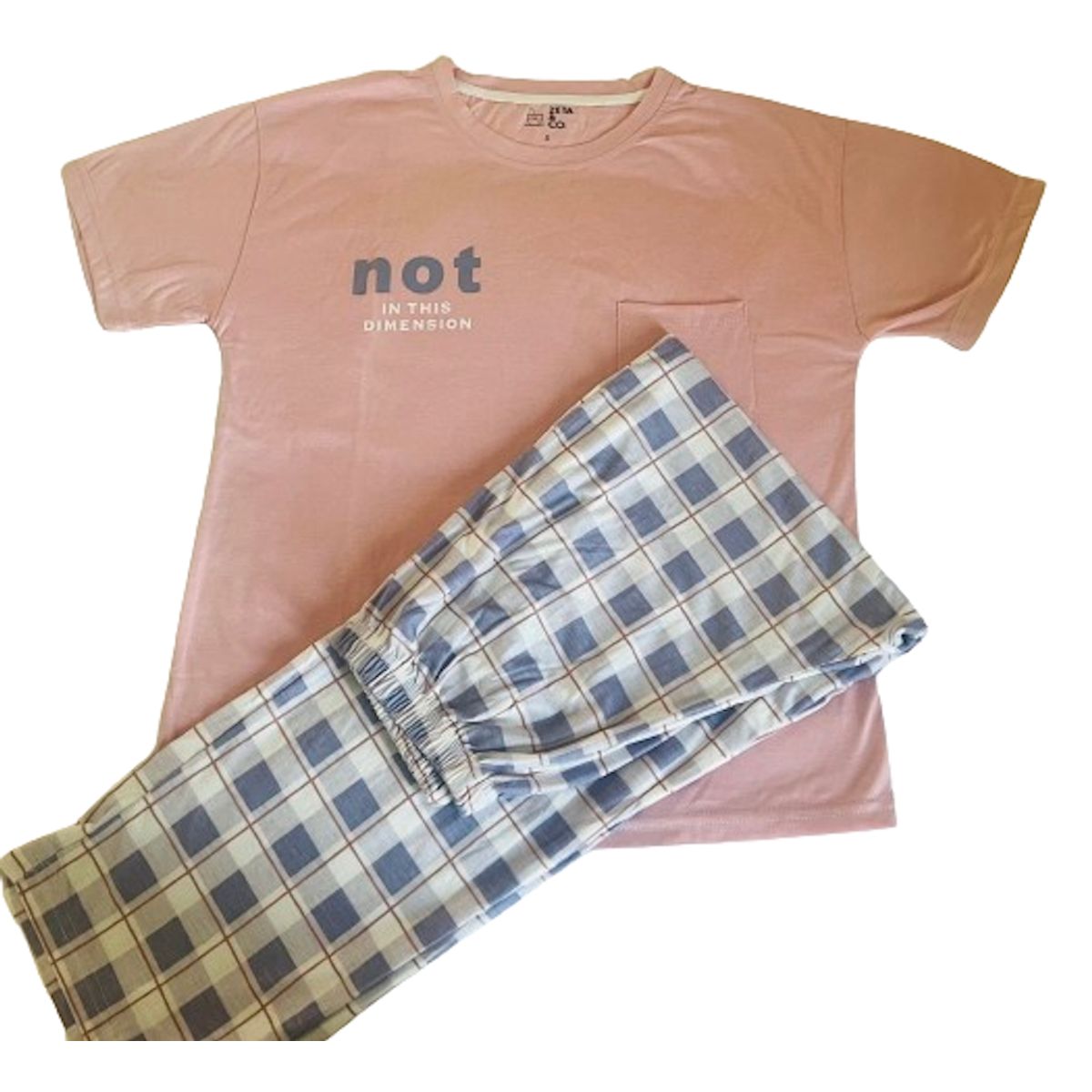 ZETA - Pijama algodón Teen Niña Rosado cuadrille