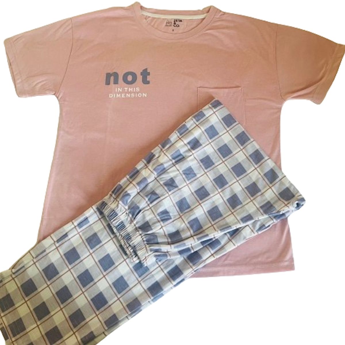 ZETA - Pijama algodón Teen Niña Rosado cuadrille
