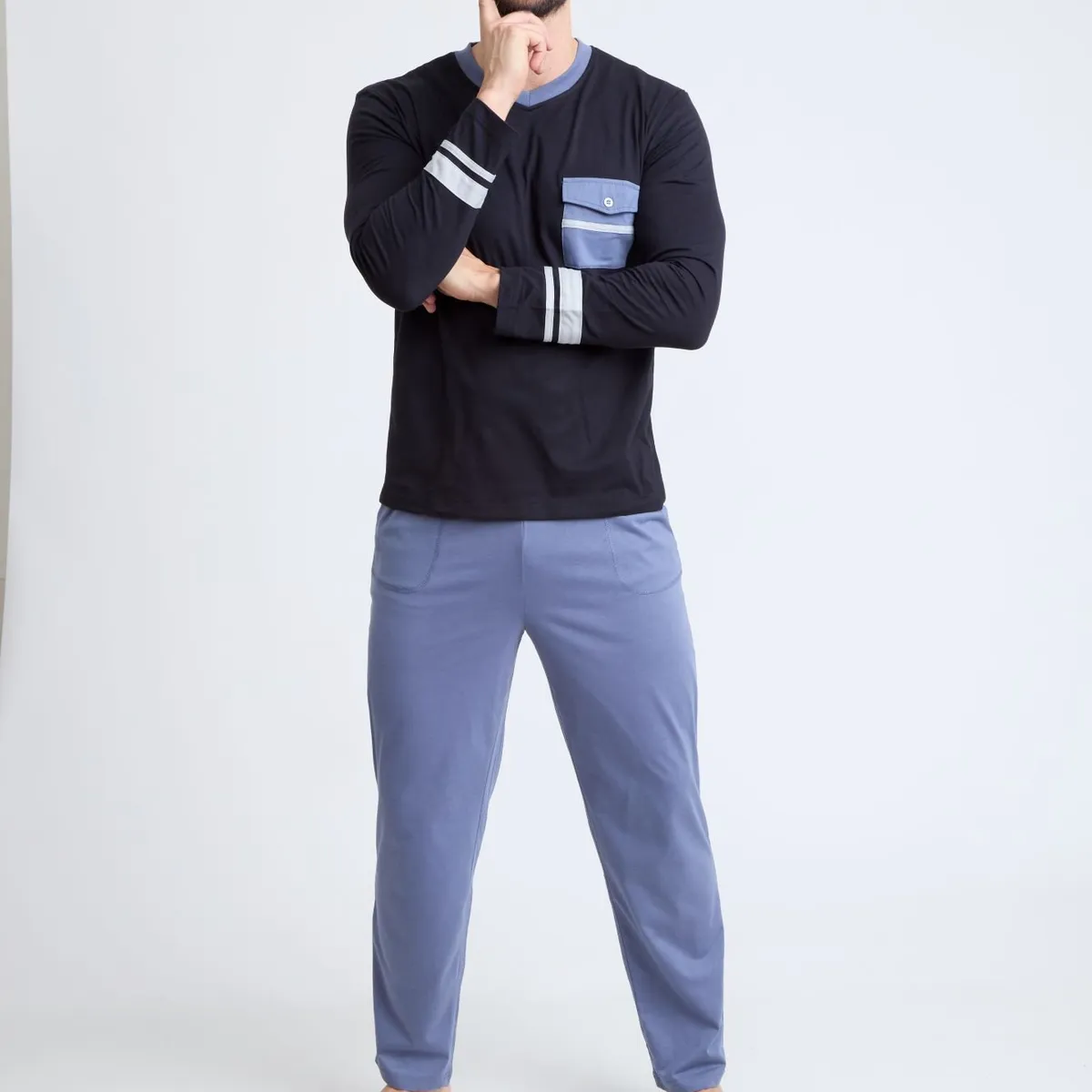 BECKIL - BECKIL COD 3126  PIJAMA ALGODON DELGADO CLASICO BOLSILLO