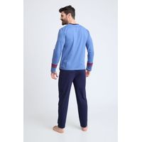 COD 3126 PIJAMA ALGODON DELGADO CLASICO BOLSILLO