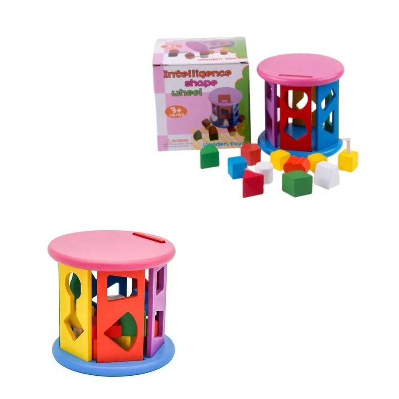 GENERICO - Rueda Encaje De Madera Figuras Para Niños Montessori