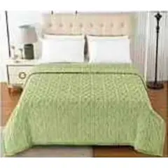 GENERICO - Frazada Manta Con Texturizado Rombos Verde