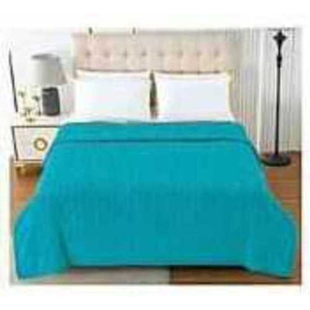 GENERICO - Frazada Manta Con Texturizado RombosTurquesa