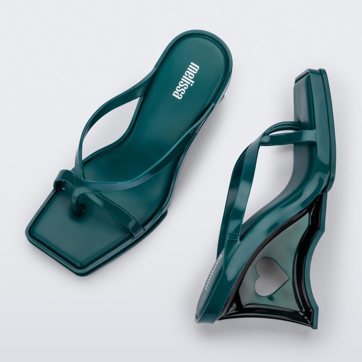 MELISSA - Sandalia Melissa Glass Heel Verde/Verde Transparente