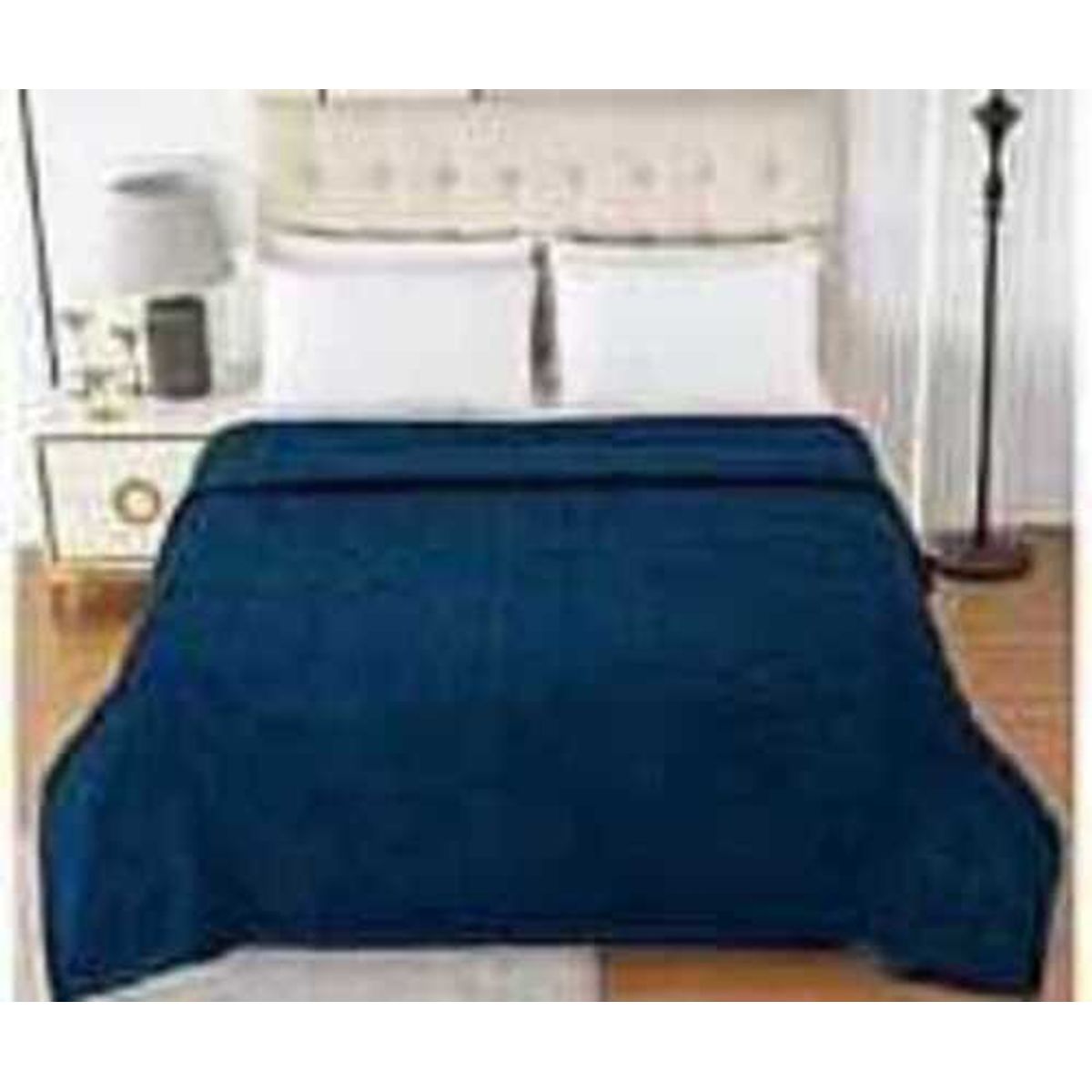 GENERICO - Frazada Manta Con Texturizado Rombos Negro