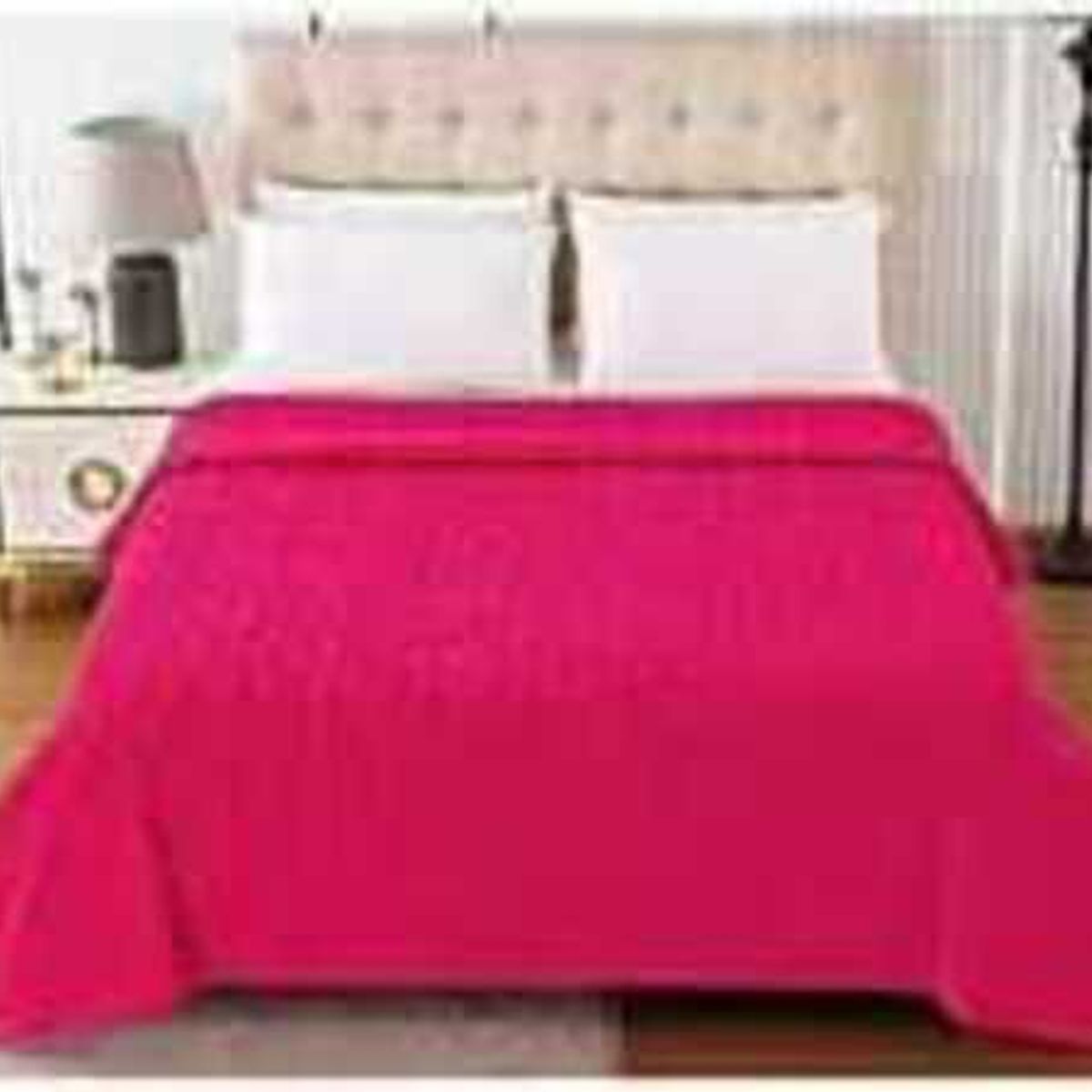 GENERICO - Frazada Manta Con Texturizado Rombos Fucsia