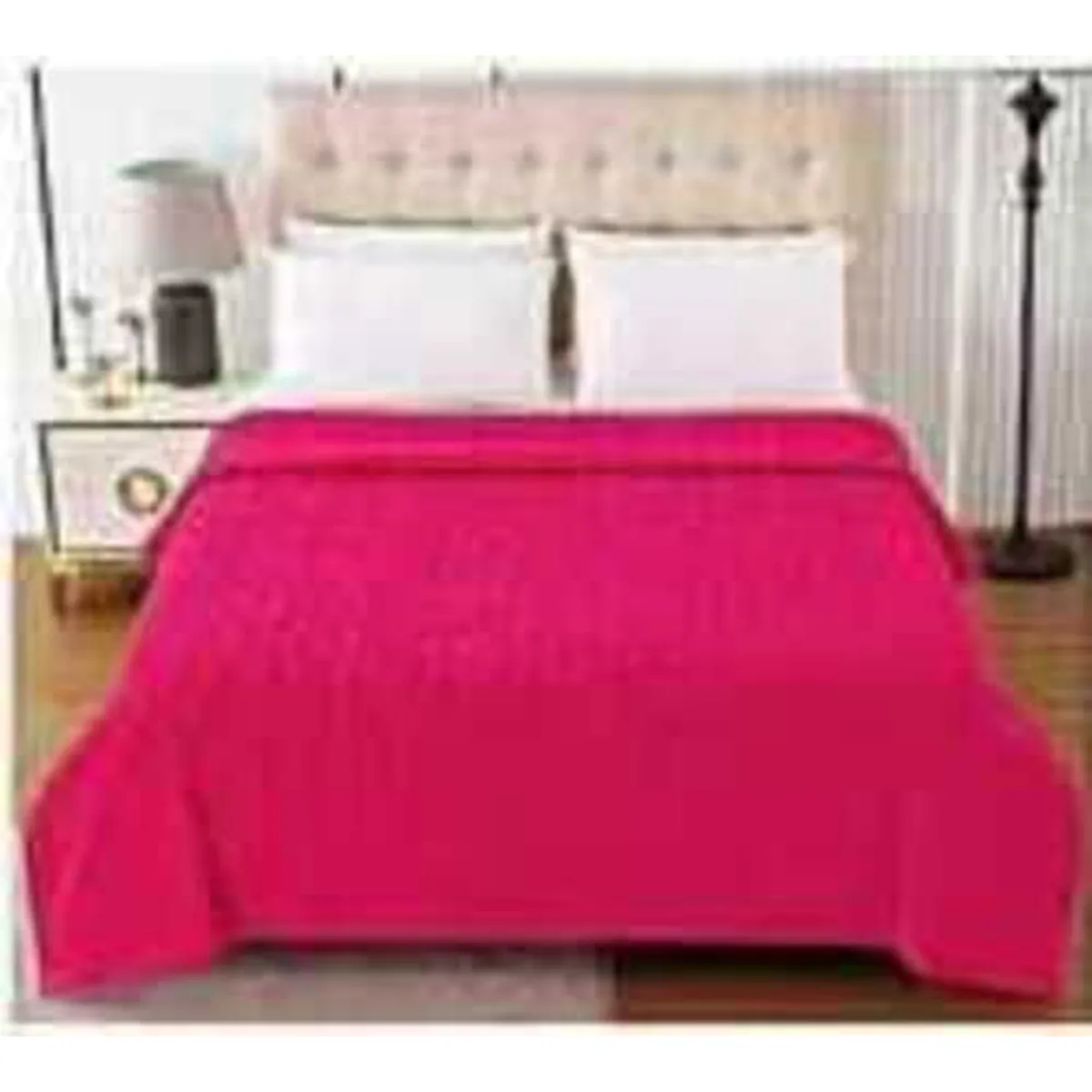 GENERICO - Frazada Manta Con Texturizado Rombos Fucsia