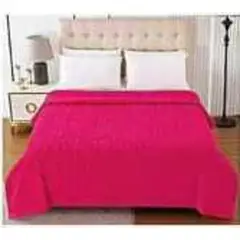 GENERICO - Frazada Manta Con Texturizado Rombos Fucsia