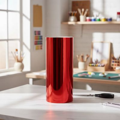 Imagen 2 del producto Vinilo Adhesivo De Corte Decorativo Rojo Metalico 30 Cms X 5 Mts