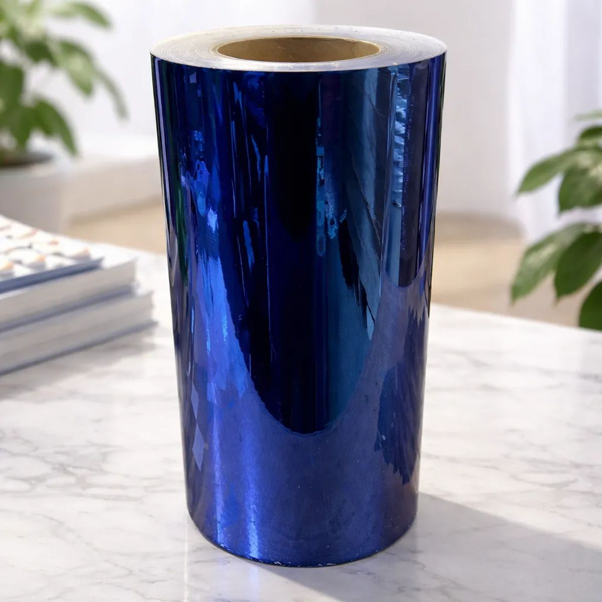 NEON - Vinilo Adhesivo De Corte Decorativo Azul Metalico 30 Cms X 5 Mts