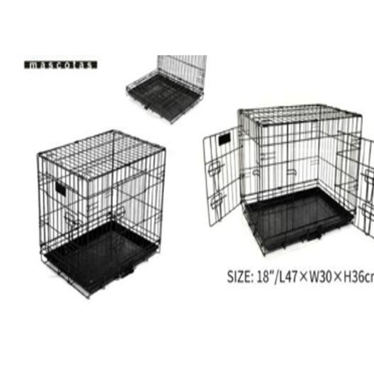 GENERICO - Jaula Para Perro Paseo Negro