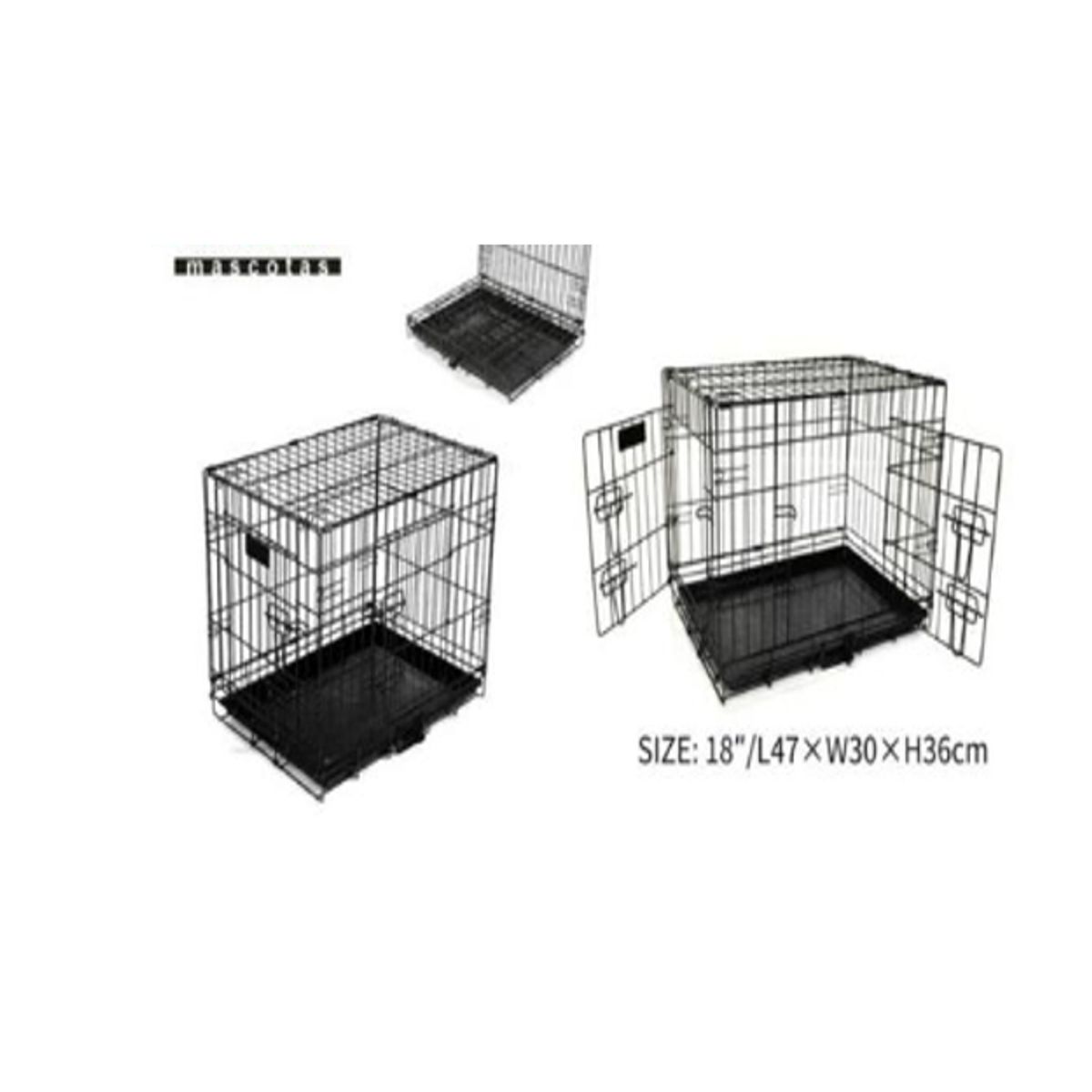 GENERICO - Jaula Para Perro Paseo Negro