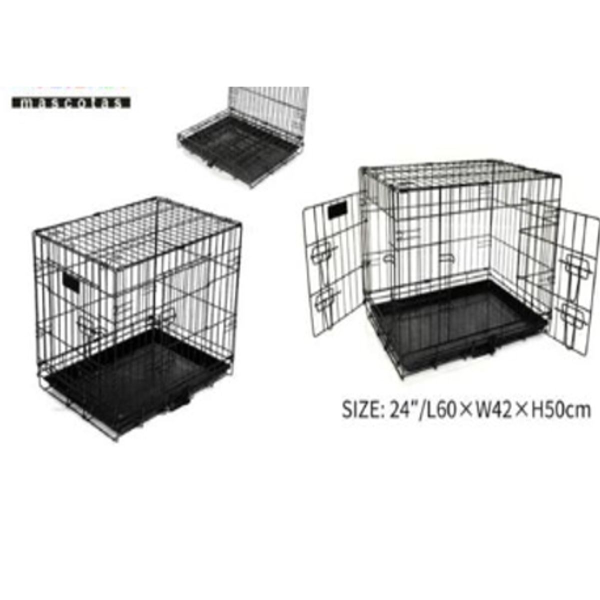 GENERICO - Jaula Para Perro Paseo Negro 24 pulgadas
