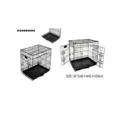 GENERICO - Jaula Para Perro Paseo Negro 24 pulgadas