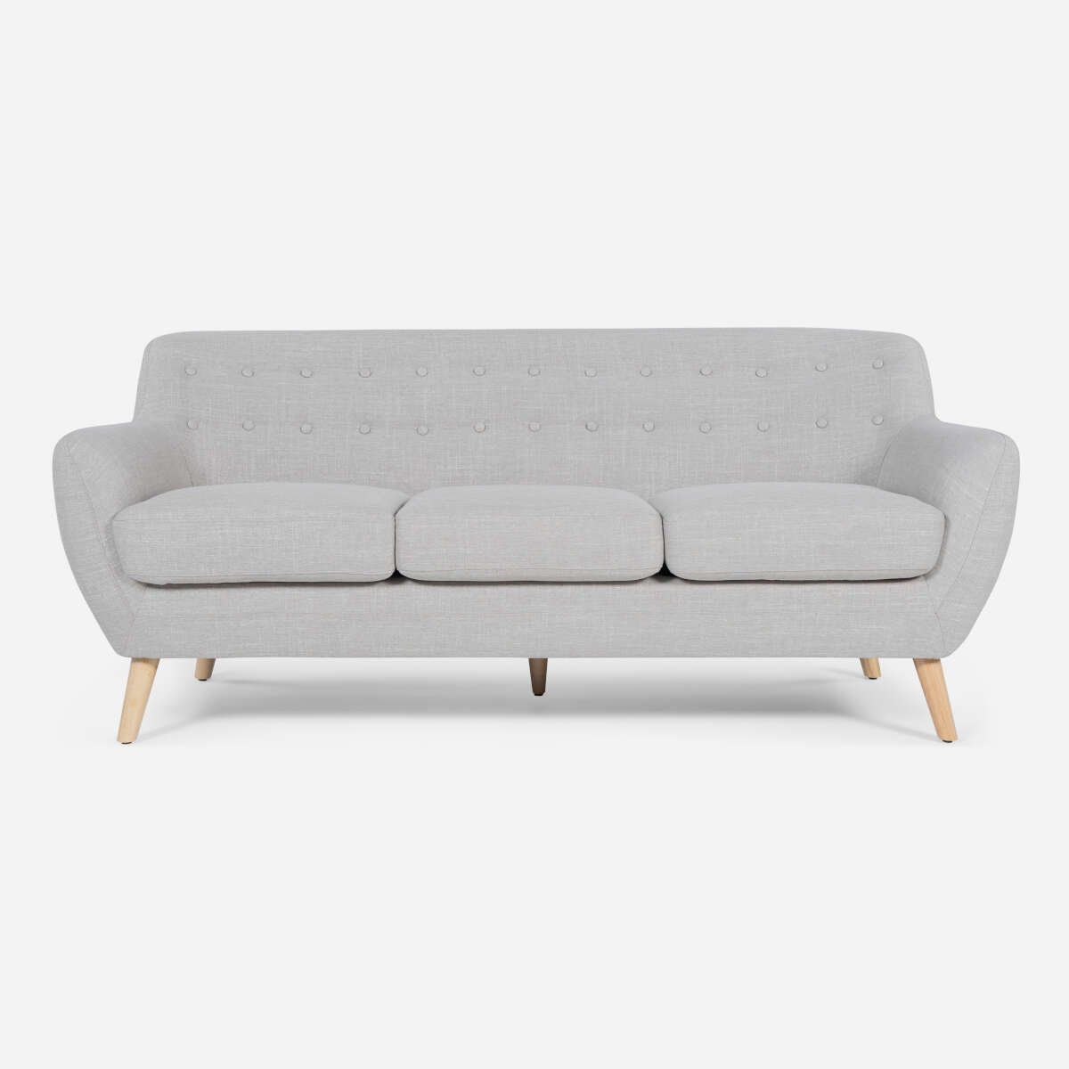 ROSEN - Sofá Rosen Rafaella Tela Beige Claro 3 Cuerpos