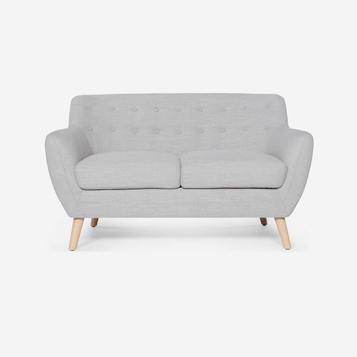 ROSEN - Sofá Rosen Rafaella Tela Beige Claro 2 Cuerpos