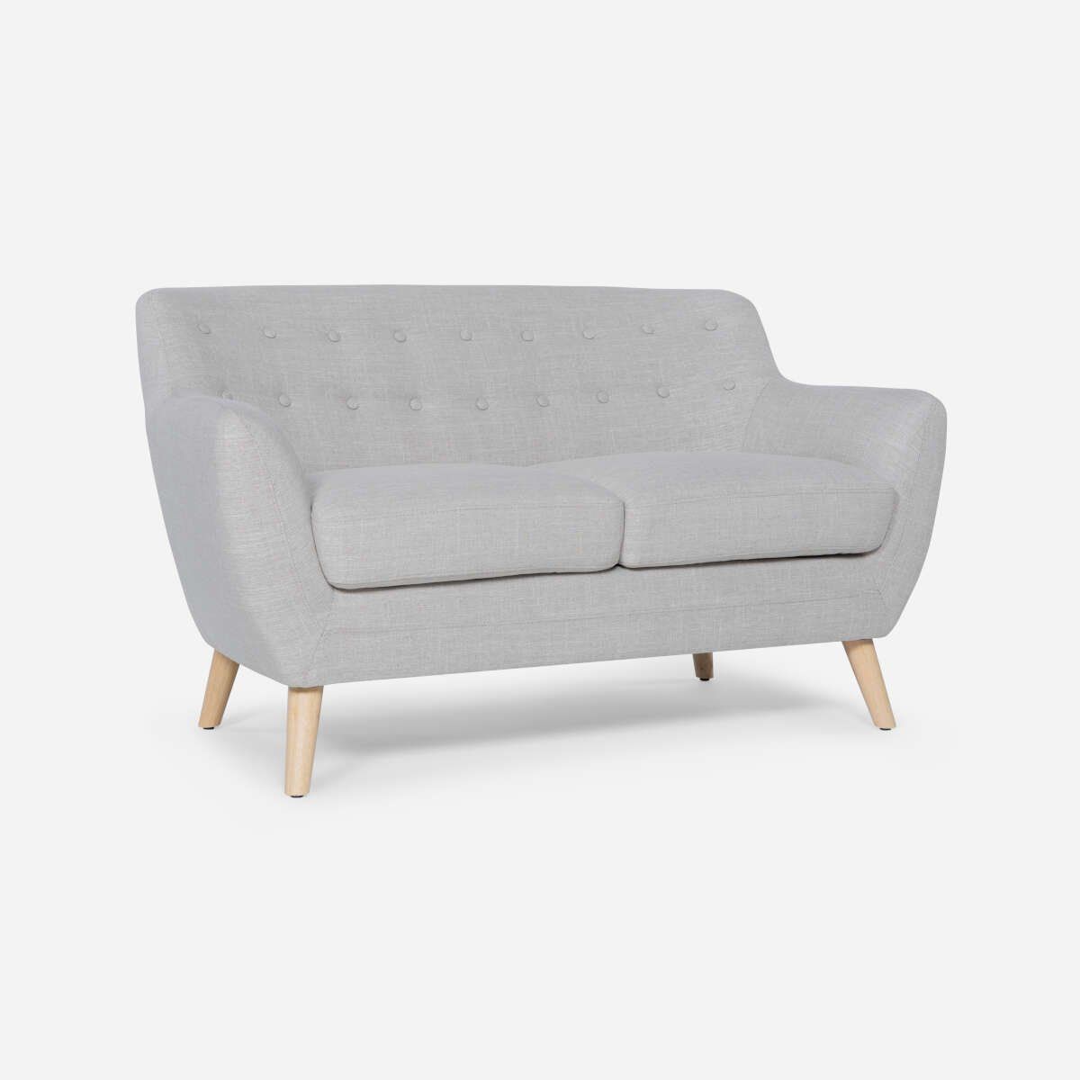 ROSEN - Sofá Rosen Rafaella Tela Beige Claro 2 Cuerpos