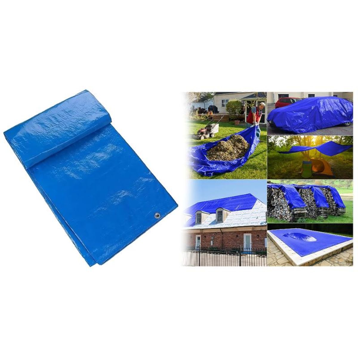GENERICO - Pack x2 Lona 3X4 Carpa Toldo Multiusos Impermeable