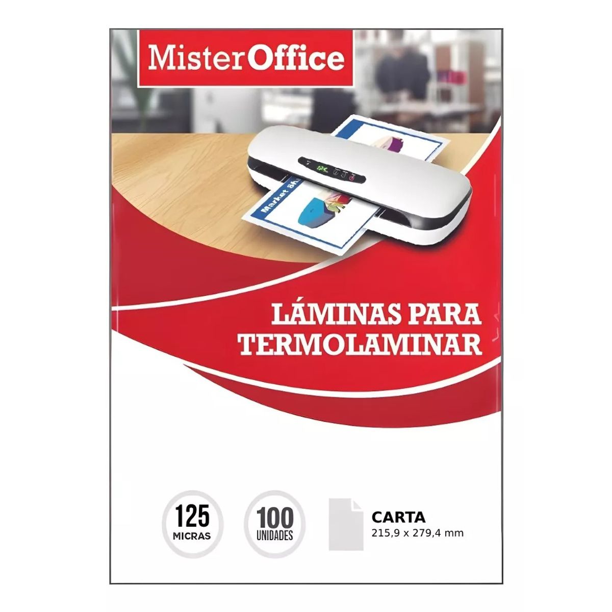GENERICO - Micas Para Termolaminar Carta 125 Mic 100 Unidades