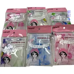 GENERICO - Gorro plástico para la ducha 3 unidades