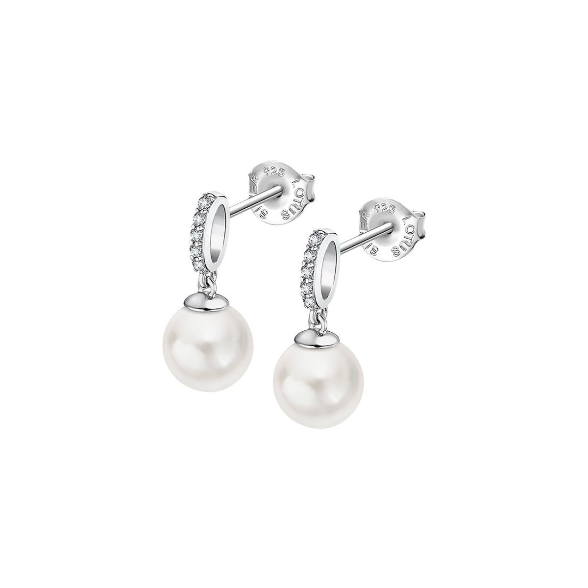 LOTUS SILVER - Aros LP3478-4/1 Lotus Silver Mujer Pearls