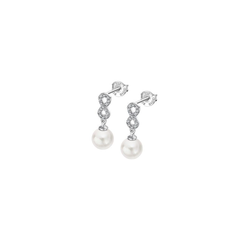 LOTUS SILVER - Aros LP3479-4/1 Lotus Silver Mujer Pearls