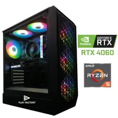 AMD CORP - PC Gamer AMD Ryzen 5 5500 - RTX 4060 8GB - 16GB - 500GB SSD - A520 - 600W