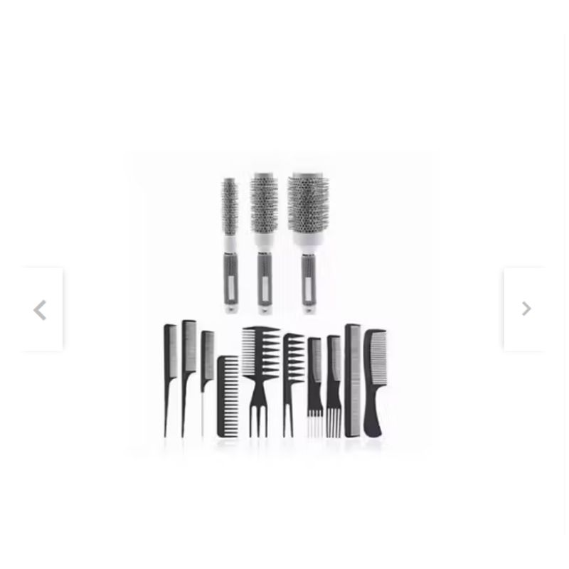 GENERICO - Set 3 Cepillos Térmicos Brushing Alisado + Set 10 P Peinetas