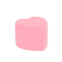 Puff en forma de corazón Boton palo rosa