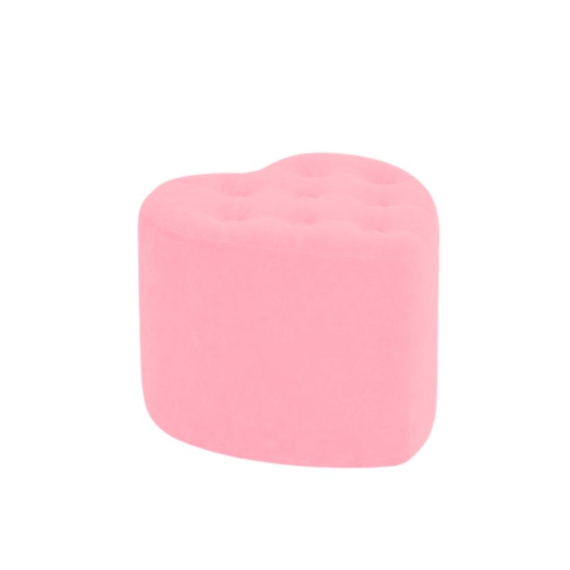 MUEBLES HVM - Puff en forma de corazón Boton palo rosa