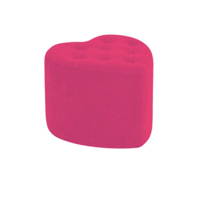 MUEBLES HVM - Puff en forma de corazón Boton Fuscia
