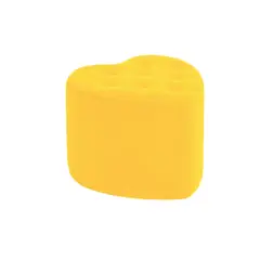 MUEBLES HVM - Puff en forma de corazón Boton amarillo