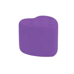 MUEBLES HVM - Puff en forma de corazón Boton Morado