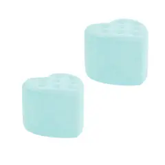 MUEBLES HVM - 2 Puff en forma de corazón Boton Verde Menta