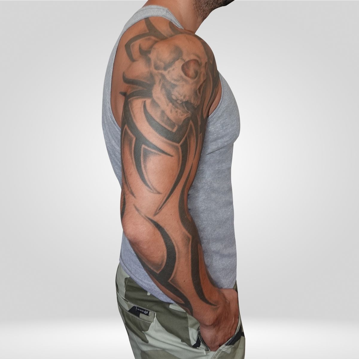 MD - Polera Musculosa Hombre Algodón Regular Fit Sudadera Gym