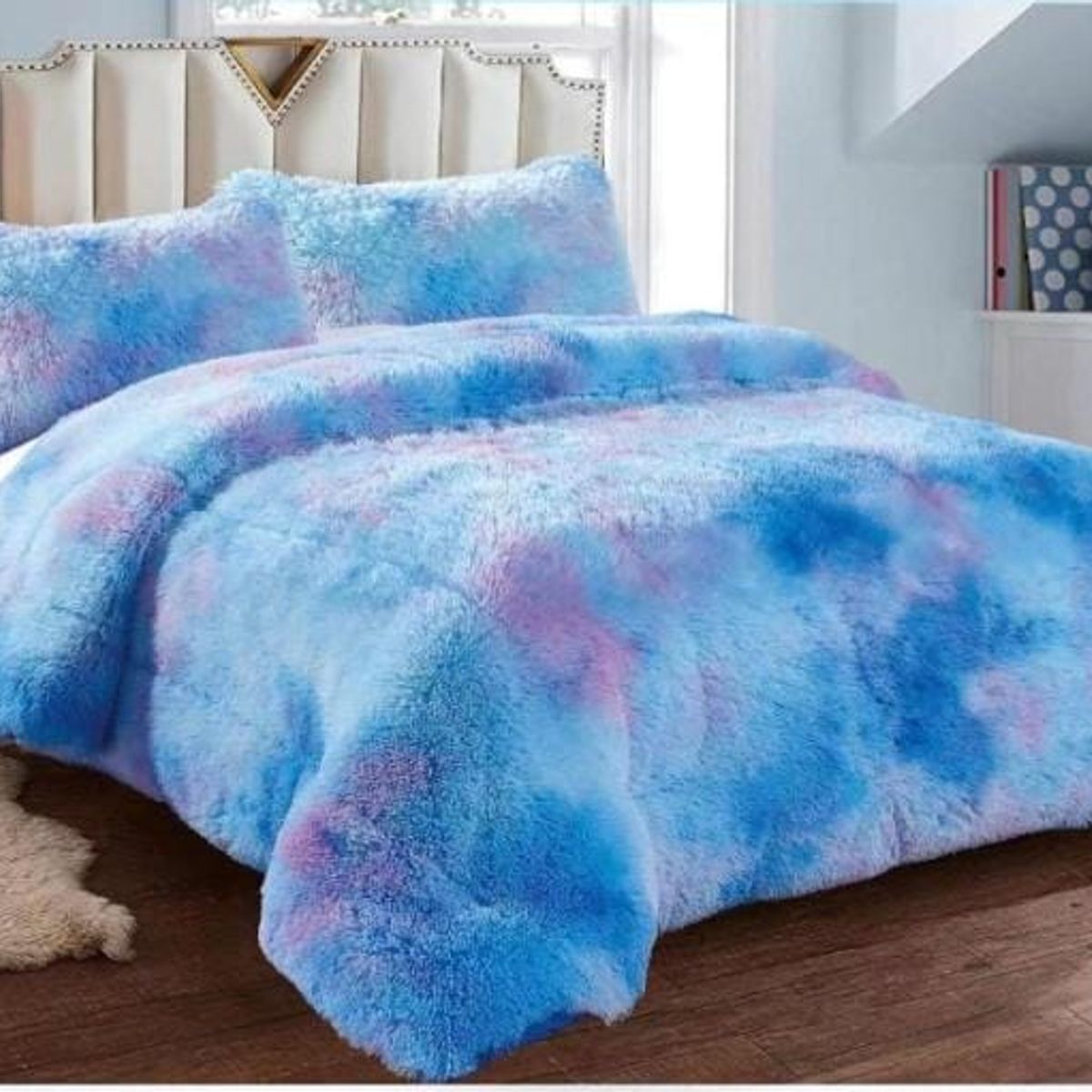 GENERICO - Cobertor Chiporro Peludo 2 Plazas -  Azul