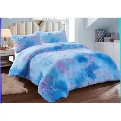 GENERICO - Cobertor Chiporro Peludo 2 Plazas - Azul