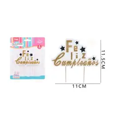 GENERICO - Vela Cumpleaños Dorada 11x115 cm