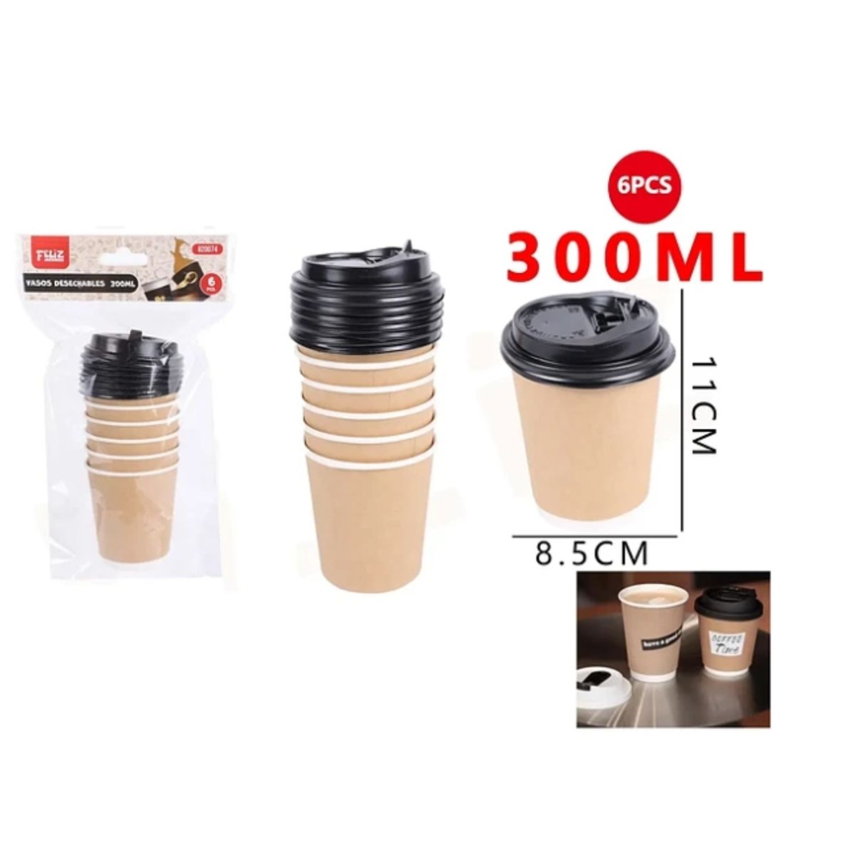 GENERICO - Vaso Descartable Café 1185cm 300ML