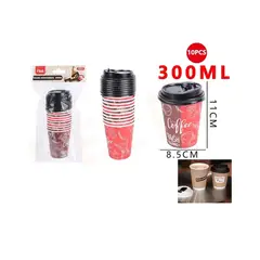 GENERICO - Vaso Descartable Rojo 1185cm 300ML Cafe