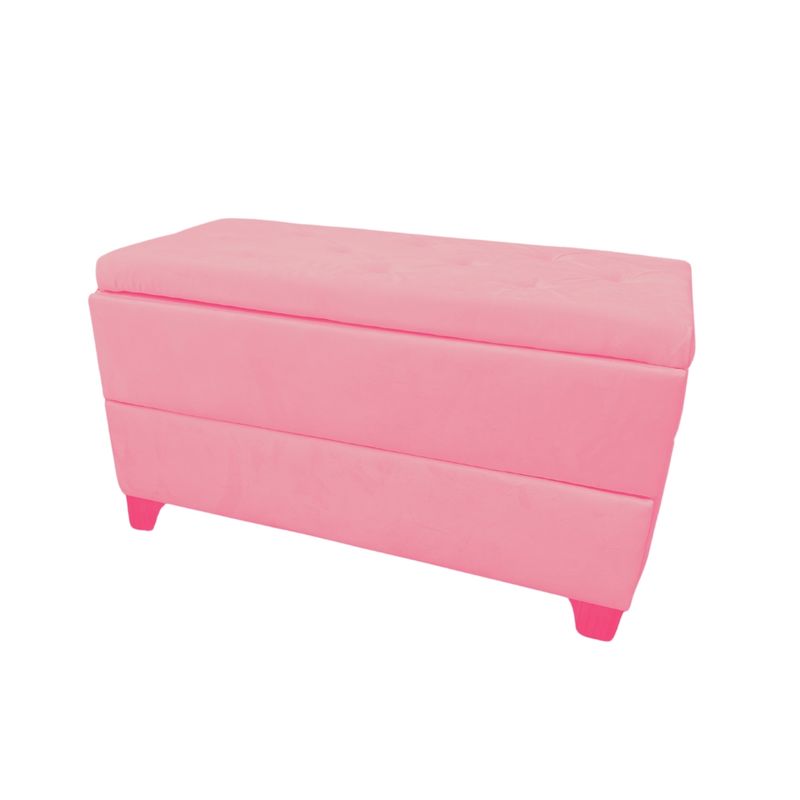 MUEBLES HVM - Banqueta Baul Zapatero palo rosa   Felpa