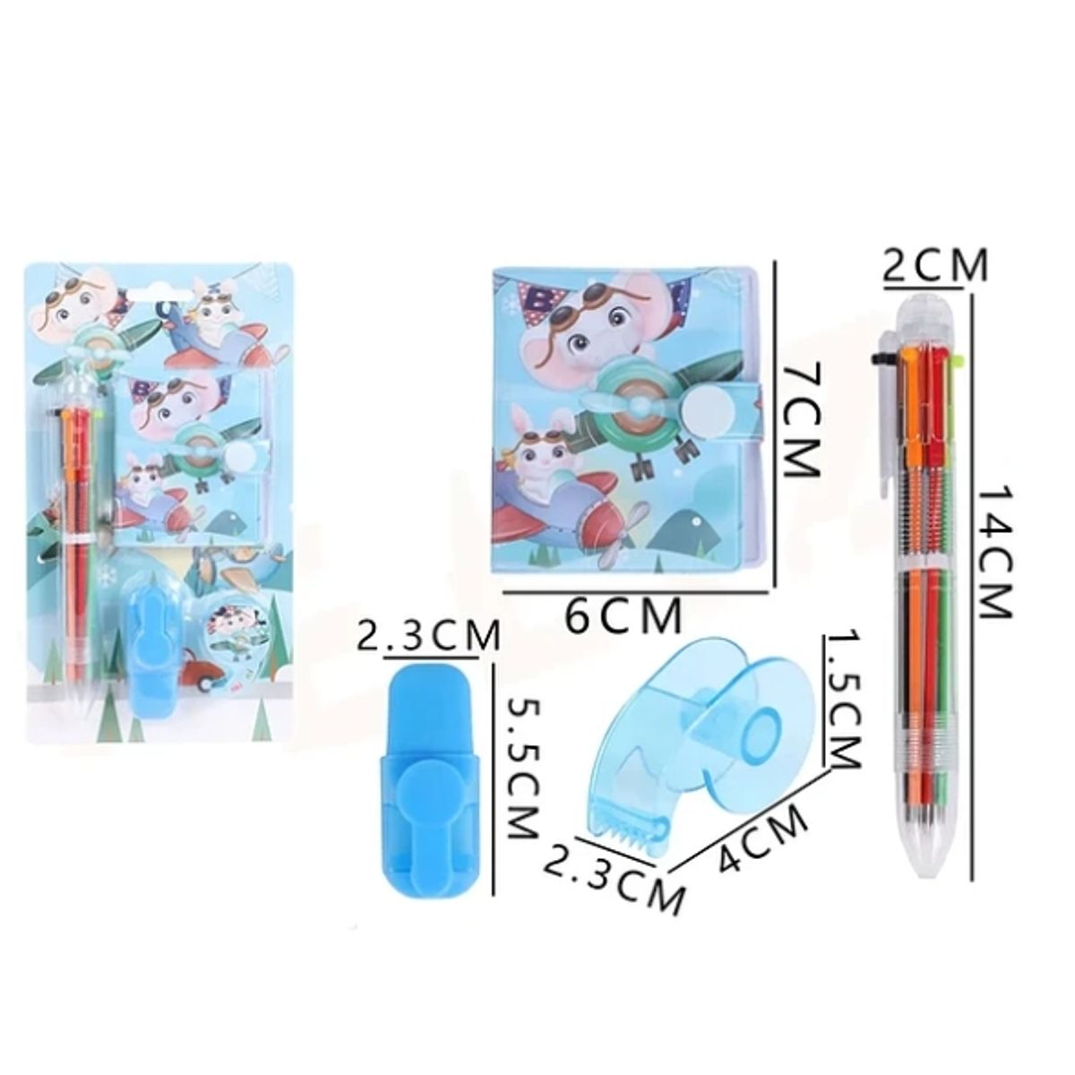 GENERICO - Set De Papeleria Animales Pilotos