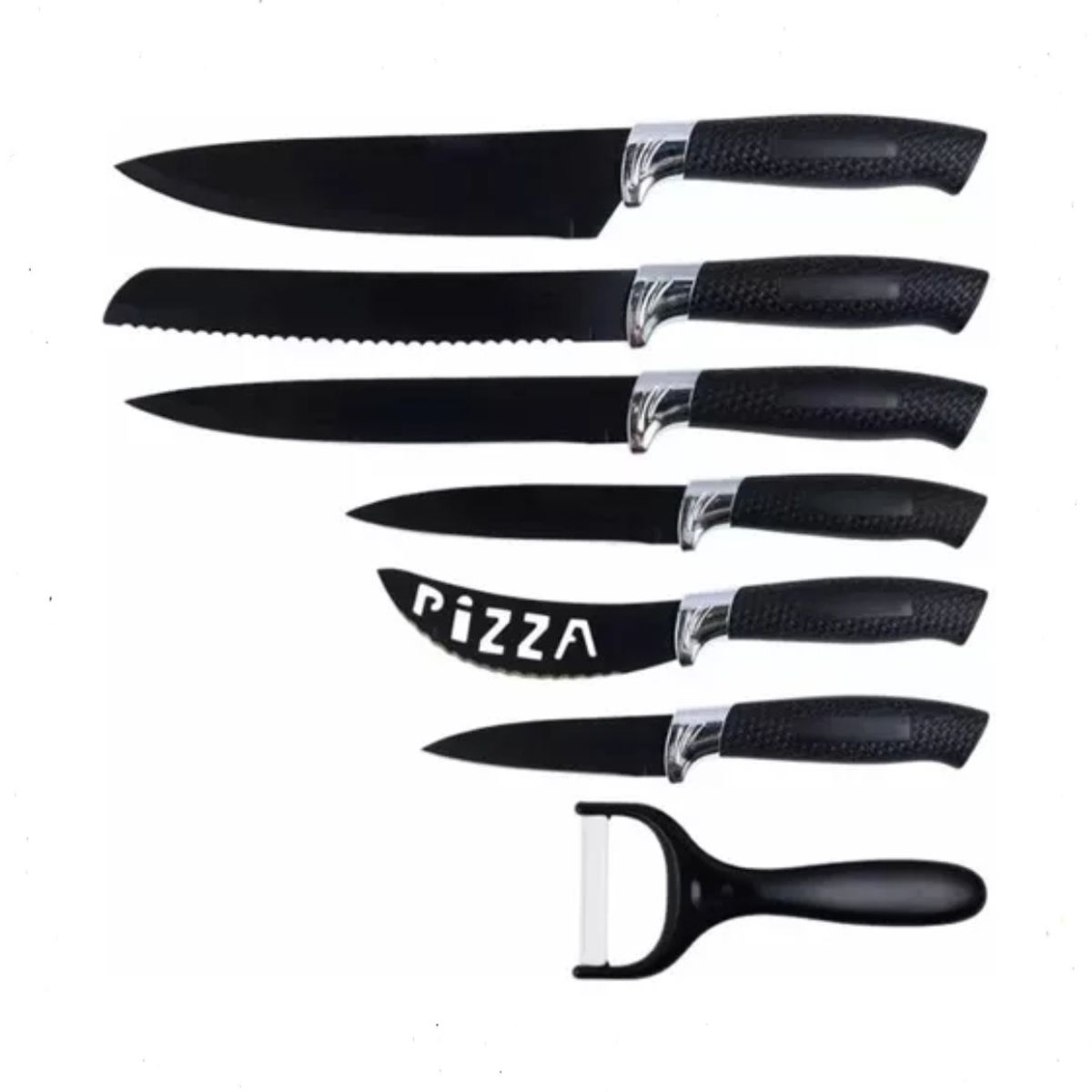 GENERICO - Set Cuchillos 7 Pcs Juegos Cuchillos Asados, Cocina, Pelador