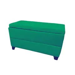 MUEBLES HVM - Banqueta Baul Zapatero verde  Felpa