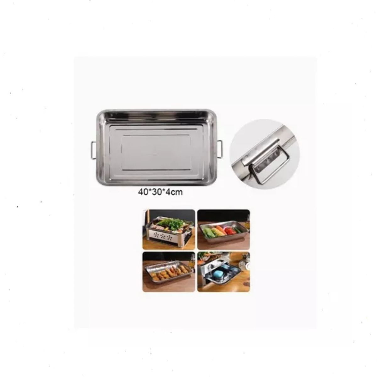 GENERICO - Pacl 2 Bandeja Budinera Grande Para Hornear Con Manillas