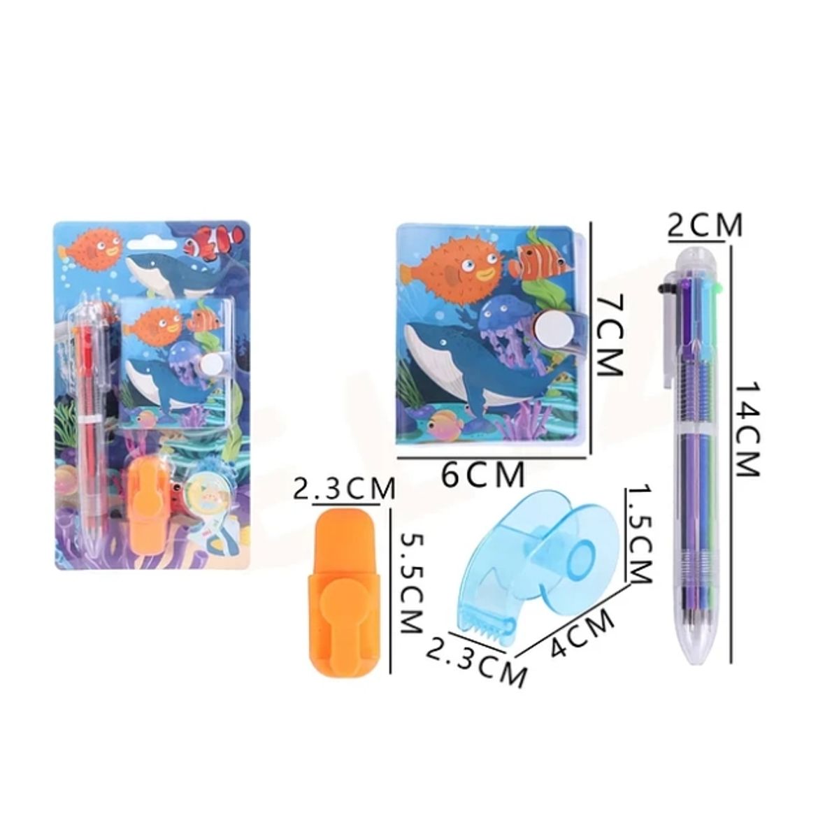 GENERICO - Set De Papeleria Mundo Marino